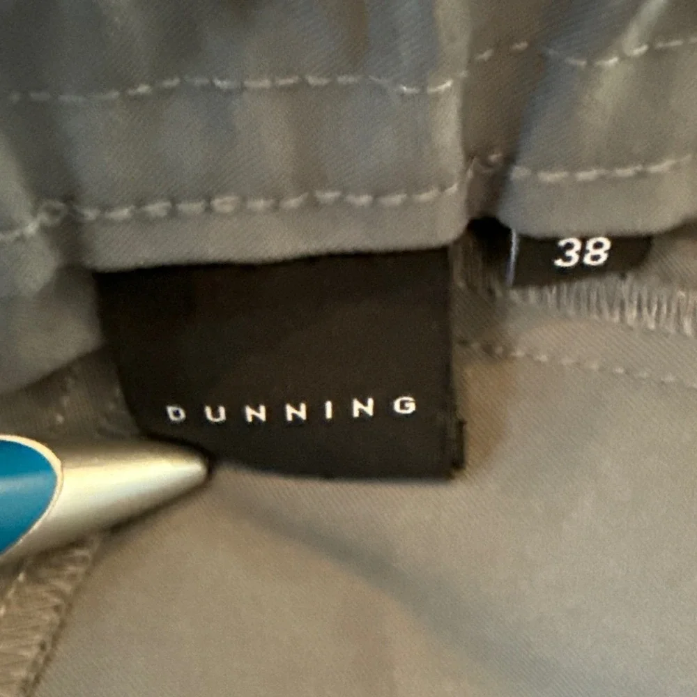 Dunning Golf Player Fit Performance Pants 5 Pocket Sz 38 Stretch Gray Activewear